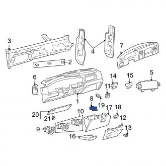 New OEM Right Dashboard Air Vent Fits, 2005 Ford Excursion - Part # 5C3Z19893AAE