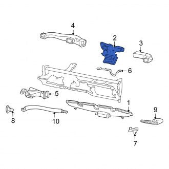 New OEM Center Instrument Panel Air Duct Fits, 2000-2005 Ford Excursion - Part # 5C3Z19B680AA
