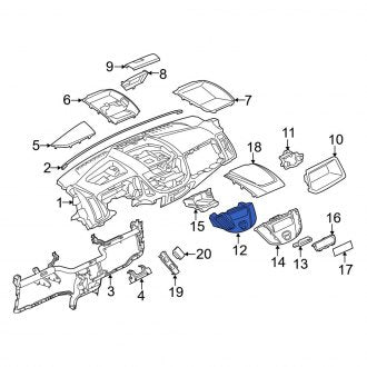 New OEM Radio Bezel Fits, 2015-2019 Ford Transit - Part # BK3Z5404644DA