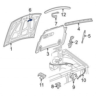 New OEM Front Hood Latch Support Fits, 2001-2005 Ford Sport Trac - Part # 1L5Z16C944AA