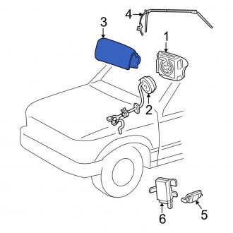 New OEM Upper Instrument Panel Air Bag Fits, 2004-2005 Ford Sport Trac - Part # 4L2Z78044A74DAA