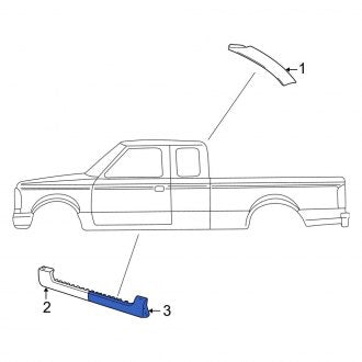 New OEM Rear Left Rocker Panel Guard Fits, 2004-2005 Ford Sport Trac - Part # 4L2Z35101A05AAA