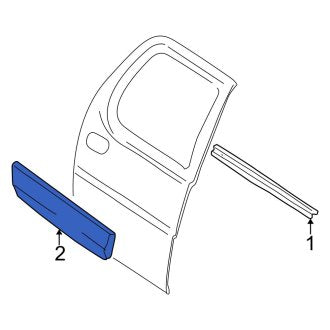 New OEM Rear Left Door Molding Fits, 2001-2005 Ford Sport Trac - Part # 3L2Z3525557BAPTM