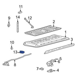 New OEM Rear Right Tailgate Molding Fits, 2001-2005 Ford Sport Trac - Part # F65Z8341050AA