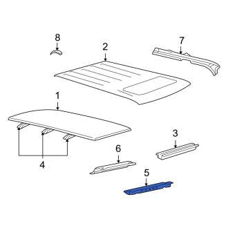 New OEM Front Roof Header Panel Fits, 2007-2010 Ford Sport Trac - Part # 7A2Z7840484A