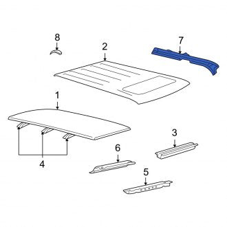 New OEM Right Roof Side Rail Fits, 2007-2010 Ford Sport Trac - Part # 7A2Z78513A30A