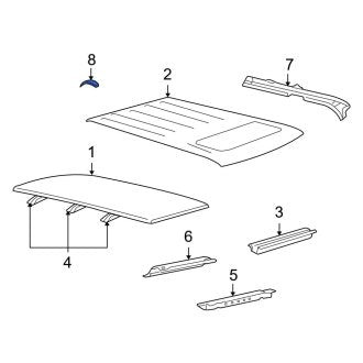 New OEM Right Roof Molding Fits, 2007-2010 Ford Sport Trac - Part # 7A2Z7851728AB