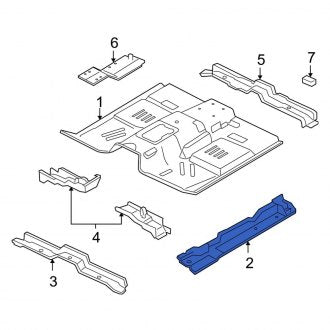 New OEM Right Floor Side Rail Fits, 2006-2010 Ford Explorer - Part # 6L2Z78103K88AA