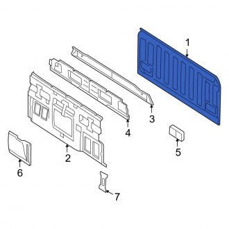 New OEM Rear Outer Truck Cab Back Panel Fits, 2007-2010 Ford Sport Trac - Part # 7A2Z7840300B