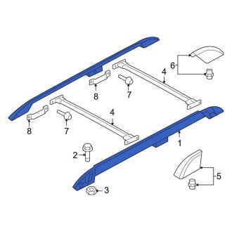 New OEM Left Roof Luggage Carrier Side Rail Fits, 2007-2010 Ford Sport Trac - Part # 7A2Z7855115BA