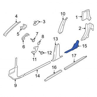 New OEM Rear Left Inner Door Sill Plate Fits, 2006-2010 Ford Explorer - Part # 6L2Z7813229AAC