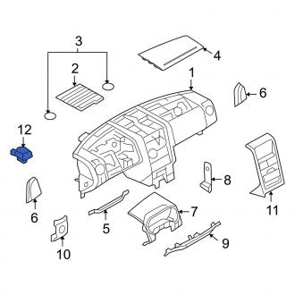 New OEM Right Dashboard Air Vent Trim Fits, 2006-2010 Ford Explorer - Part # 6L2Z78046A76AAC