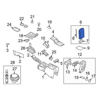 New OEM Upper Console Lid Fits, 2007-2010 Ford Sport Trac - Part # 6L2Z7811586CAA