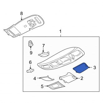 New OEM Front Upper Console Compartment Fits, 2002-2005 Ford Explorer - Part # 1L2Z7811586BAC