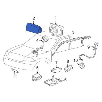 New OEM Upper Instrument Panel Air Bag Fits, 2007-2010 Ford Explorer - Part # 7L2Z78044A74AA