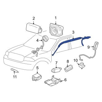 New OEM Left Curtain Air Bag Fits, 2007-2010 Ford Sport Trac - Part # 8A2Z78042D95A