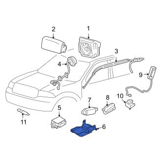 New OEM Air Bag Control Module Bracket Fits, 2007-2010 Ford Sport Trac - Part # 1L2Z14B058AA