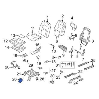New OEM Front Right Seat Track Cover Fits, 2007-2010 Ford Sport Trac - Part # 6L2Z7862162AAC