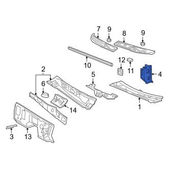 New OEM Right Cowl Side Panel Fits, 2001-2003 Ford Explorer - Part # 1L5Z3502038AA