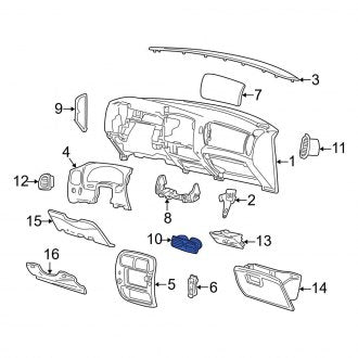 New OEM Right Outer Dashboard Air Vent Fits, 2003 Ford Explorer - Part # 3L5Z19893DAB
