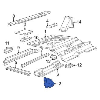 New OEM Rear Left Floor Extension Fits, 1995-2003 Ford Explorer - Part # F1TZ98111C33A