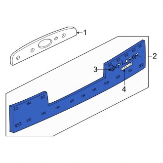 New OEM Rear Right Rear Body Panel Molding Fits, 2001-2003 Ford Explorer - Part # 1L2Z9829038AAA