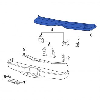 New OEM Rear Upper Bumper Step Pad Fits, 2001-2003 Ford Explorer - Part # 1L2Z17B807AAA