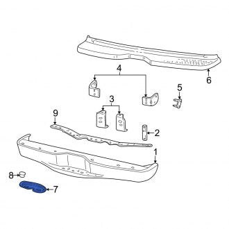 New OEM Rear Lower Bumper Step Pad Fits, 2001-2003 Ford Explorer - Part # F87Z17B807ABC