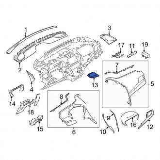 New OEM Left Outer Instrument Panel Molding Fits, 2015-2019 Lincoln MKC - Part # EJ7Z78044A91AA