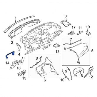 New OEM Dashboard Panel Fits, 2015-2019 Lincoln MKC - Part # EJ7Z7804320B