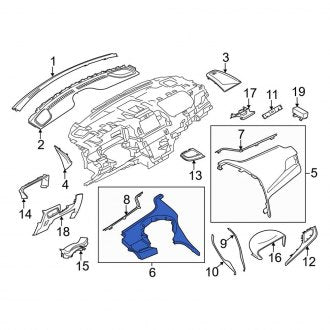 New OEM Left Instrument Panel Trim Panel Fits, 2015 Lincoln MKC - Part # EJ7Z78044D70AA