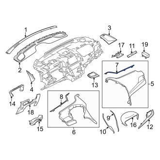 New OEM Dashboard Panel Fits, 2015-2019 Lincoln MKC - Part # EJ7Z7804494AA