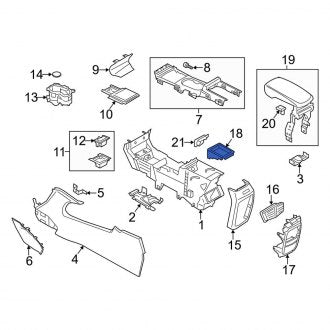 New OEM Console Tray Fits, 2015-2019 Lincoln MKC - Part # EJ7Z7806202AA