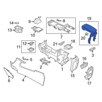 New OEM Console Armrest Fits, 2015 Lincoln MKC - Part # EJ7Z7806024BC