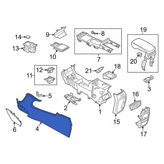 New OEM Right Upper Console Panel Fits, 2015-2019 Lincoln MKC - Part # EJ7Z7804608BB