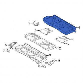 New OEM Front Left Seat Cover Fits, 2016 Lincoln MKC - Part # GJ7Z7862901FA