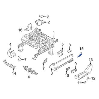 New OEM Left Seat Frame Trim Panel Fits, 2015-2019 Lincoln MKC - Part # EJ7Z78647K12AE