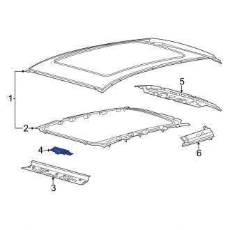 New OEM Roof Panel Insulator Fits, 2015-2019 Lincoln MKC - Part # EJ7Z99034A08A