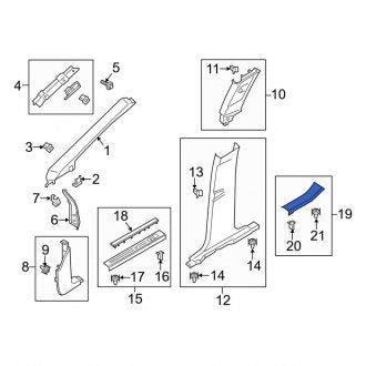 New OEM Front Left Door Sill Plate Fits, 2015-2019 Lincoln MKC - Part # EJ7Z7813209CA