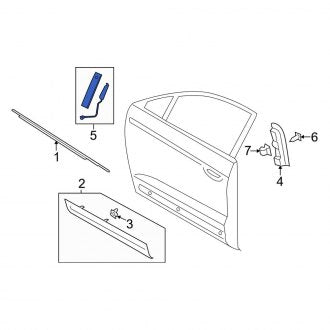 New OEM Rear Right Inner Door Applique Fits, 2015-2019 Lincoln MKC - Part # EJ7Z78275A36AA
