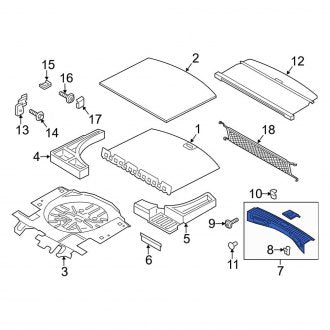 New OEM Rear Liftgate Trim Scuff Plate Fits, 2015-2018 Lincoln MKC - Part # EJ7Z7842624AC