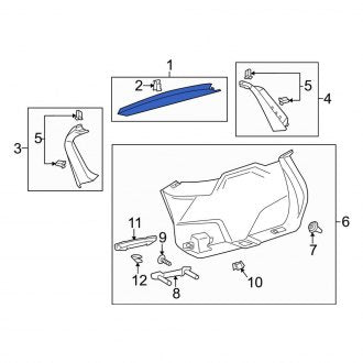 New OEM Rear Upper Liftgate Trim Fits, 2015-2018 Lincoln MKC - Part # EJ7Z7841308AA