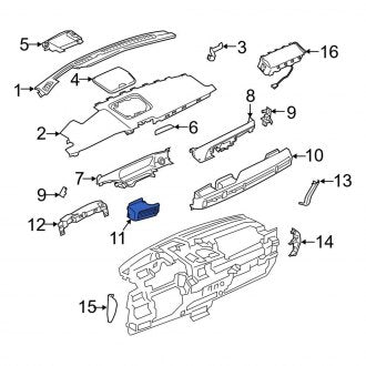 New OEM Left Upper Instrument Panel Molding Fits, 2020-2024 Lincoln Corsair - Part # LJ7Z7804339AA