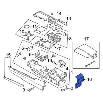 New OEM Right Console Panel Fits, 2020-2022 Lincoln Corsair - Part # LJ7Z7804608AB