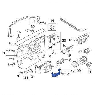 New OEM Rear Left Door Panel Handle Cover Fits, 2020-2024 Lincoln Corsair - Part # LJ7Z7822635AB