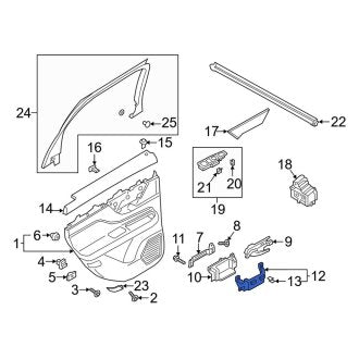 New OEM Rear Left Door Panel Handle Cover Fits, 2020-2024 Lincoln Corsair - Part # LJ7Z7822635AE