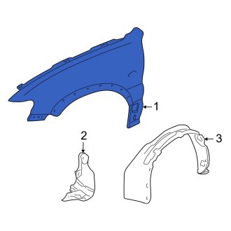 New OEM Front Left Fender Fits, 2001-2007 Ford Escape - Part # YL8Z16006DA