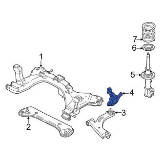 New OEM Front Right Steering Knuckle Fits, 2001-2004 Ford Escape - Part # 2L8Z3K185BA