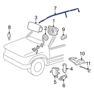 New OEM Right Curtain Air Bag Fits, 2005-2006 Ford Escape - Part # 5L8Z78042D94CA