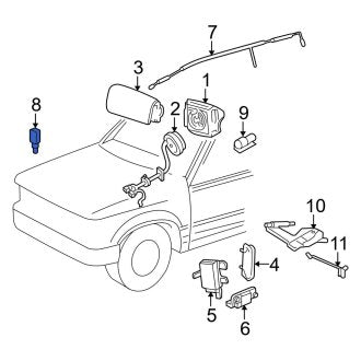 New OEM Air Bag Impact Sensor Fits, 2001-2007 Ford Escape - Part # YL8Z14B345BA